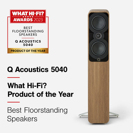 News & Press Releases Reviews & Awards Q Acoustics 5040 wins What Hi-Fi? Product of the Year Award