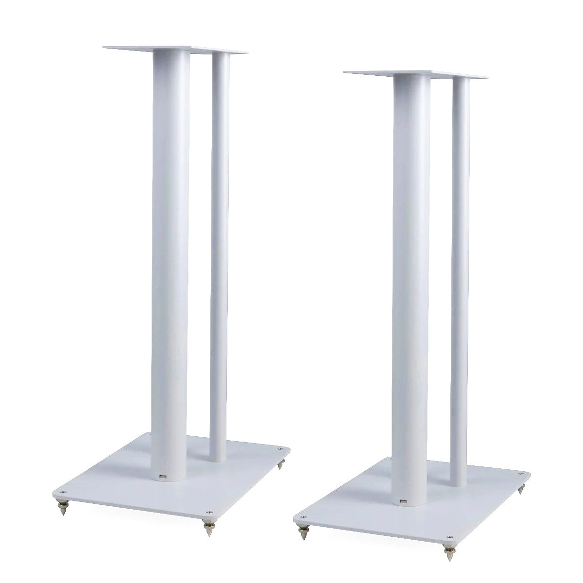 A pair of white 3030 speaker floor stands  - White