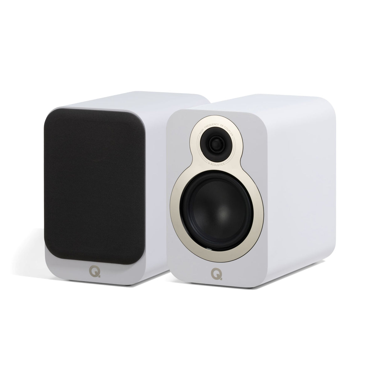 QA3324 - Q Acoustics 3020c Satin White Pair of Bookshelf speakers - White