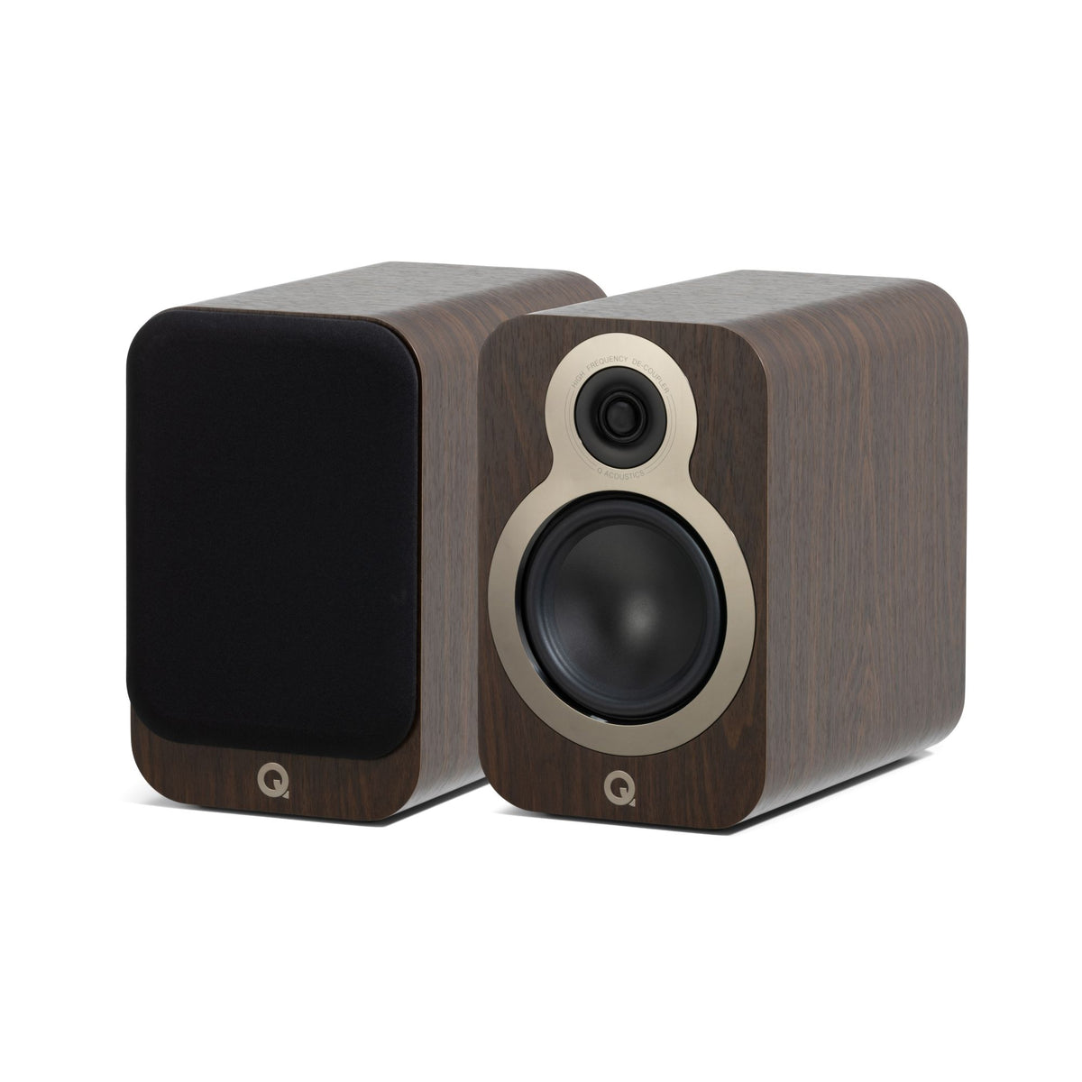 QA3326 - Q Acoustics 3020c Claro Walnut Pair of Bookshelf speakers - Walnut