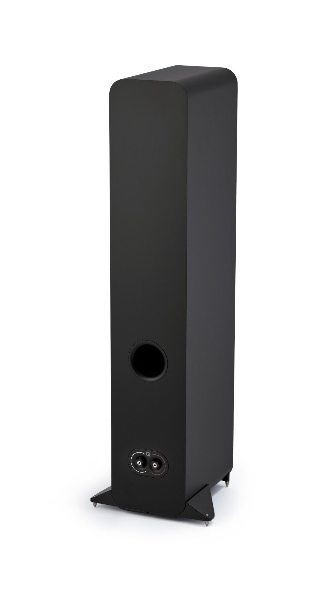 Q Acoustics 3040c Compact Floorstanding speaker rear view in black