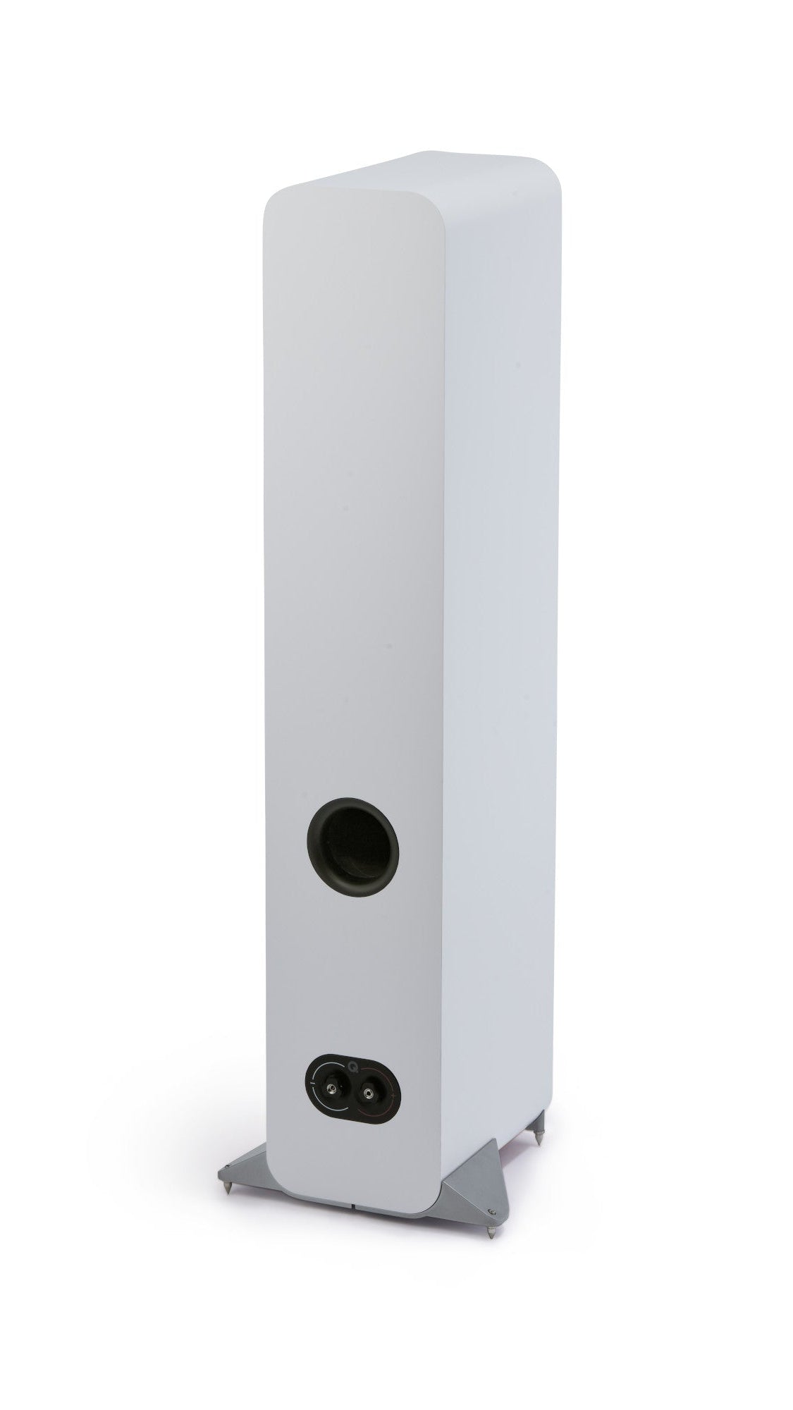 Q Acoustics 3040c Compact Floorstanding speaker rear view in white