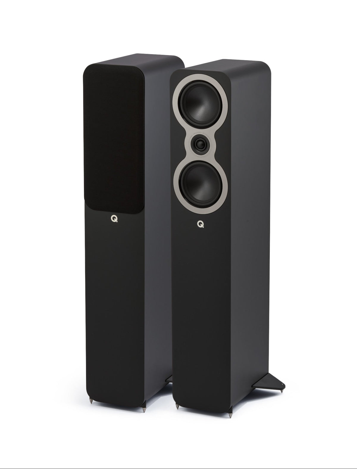 Q Acoustics 3040c Pair of Compact Floorstanding speakers in black