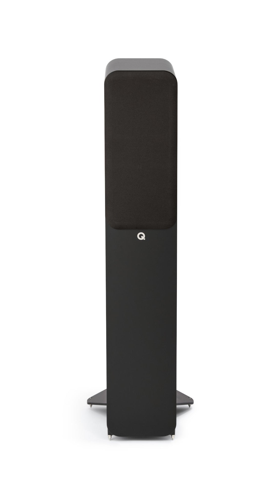 Q Acoustics 3040c Compact Floorstanding speaker with grille on in black