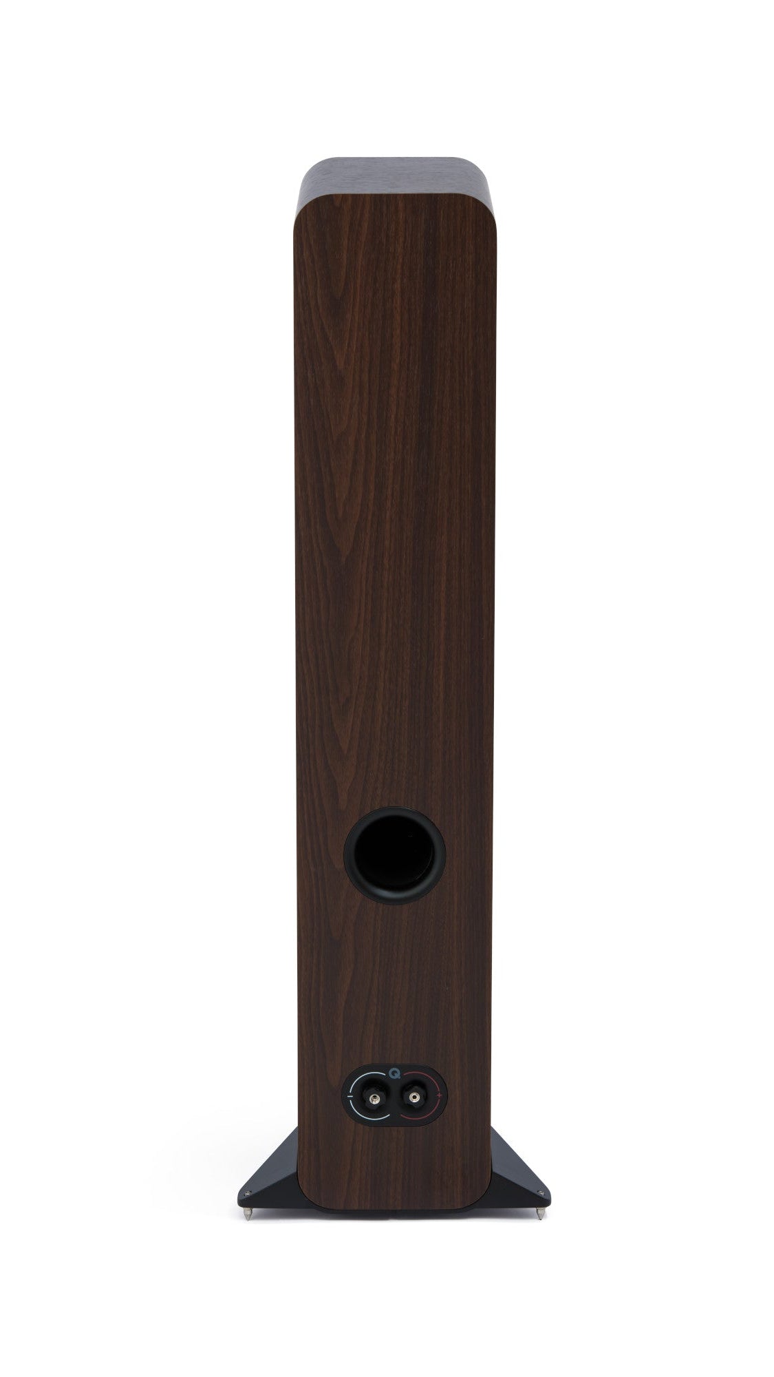 Q Acoustics 3040c Compact Floorstanding speaker rear view -walnut