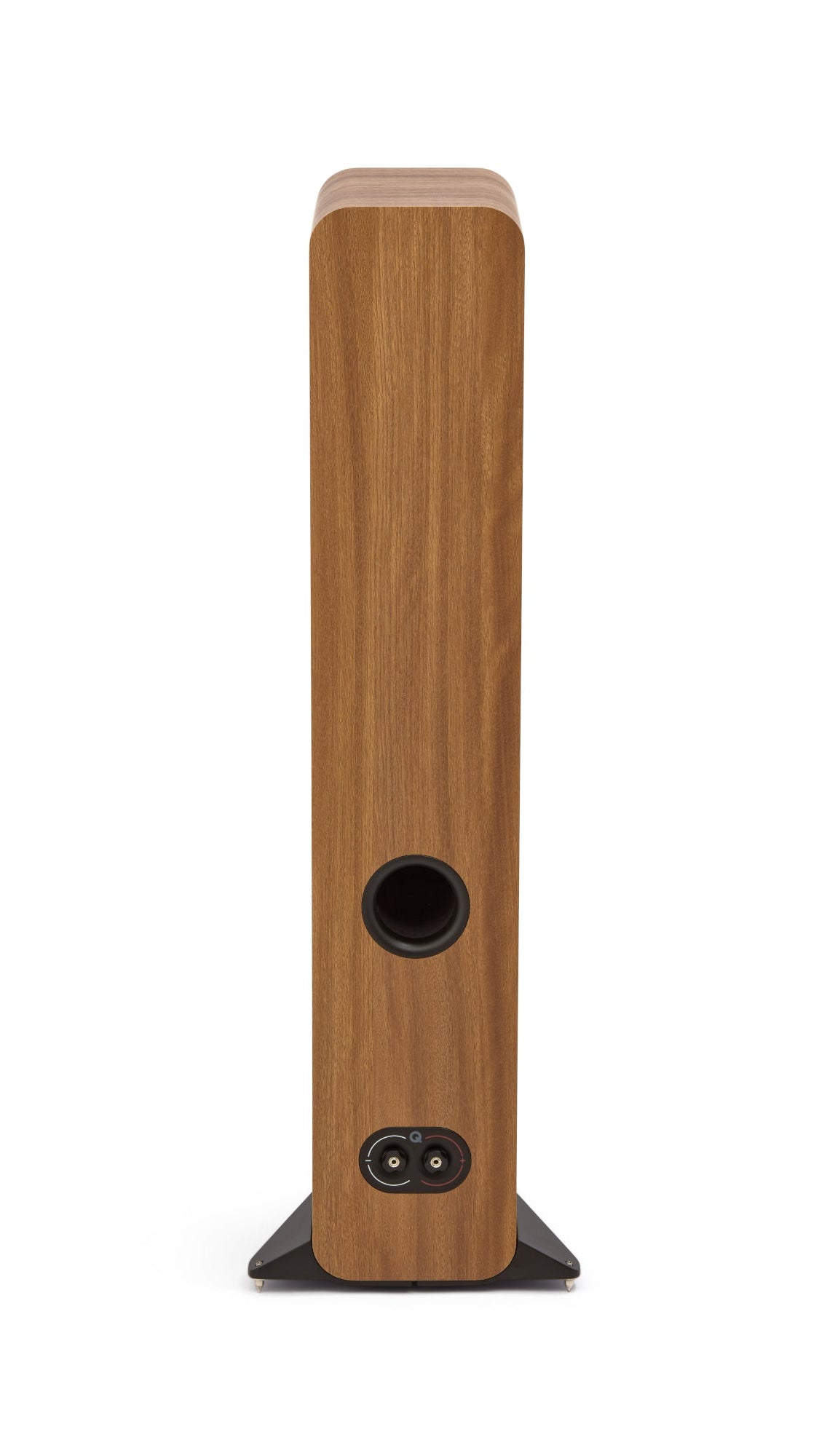 Q Acoustics 3040c Compact Floorstanding speaker rear view in oak