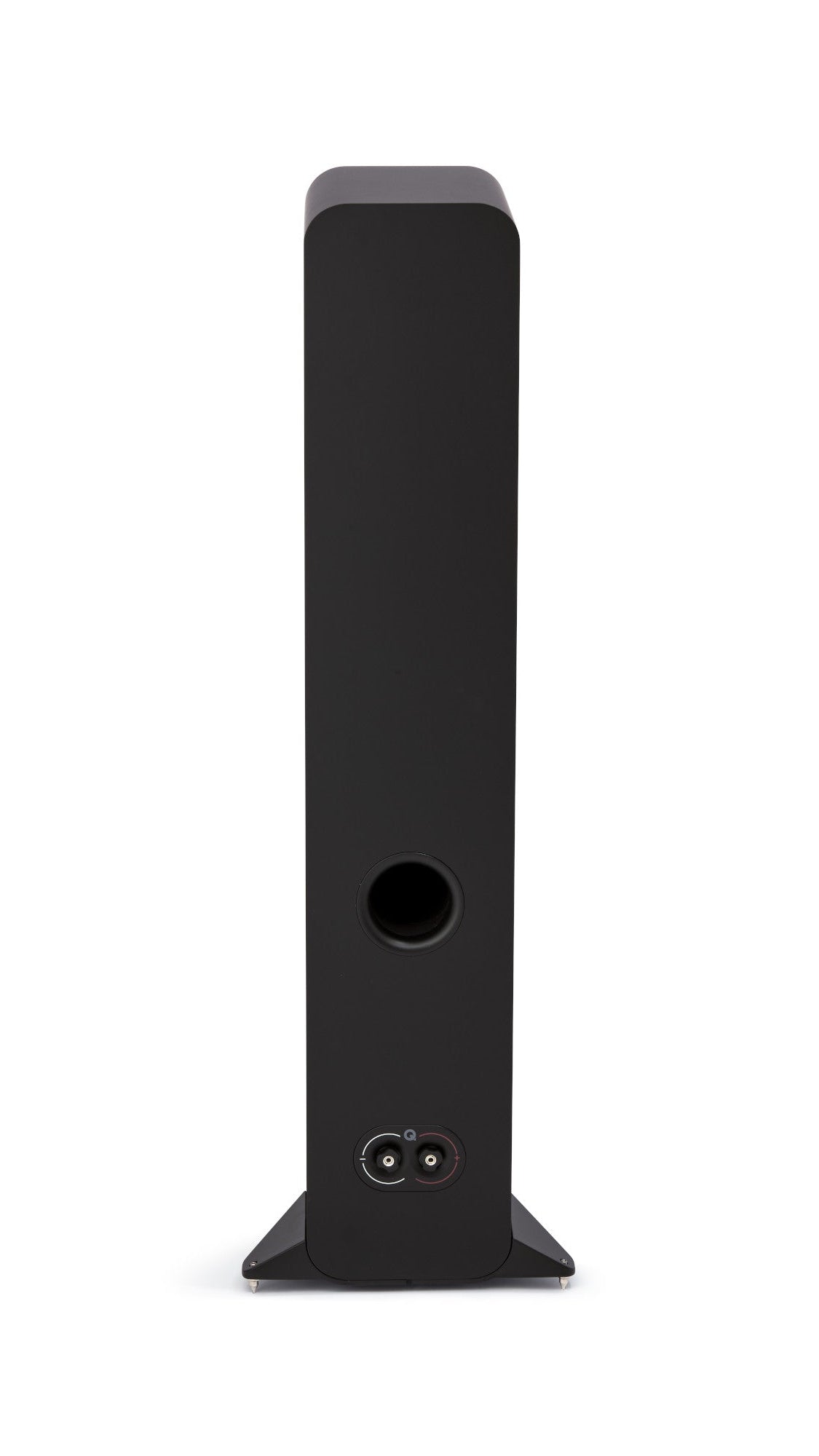 Q Acoustics 3040c Compact Floorstanding speaker rear view in black
