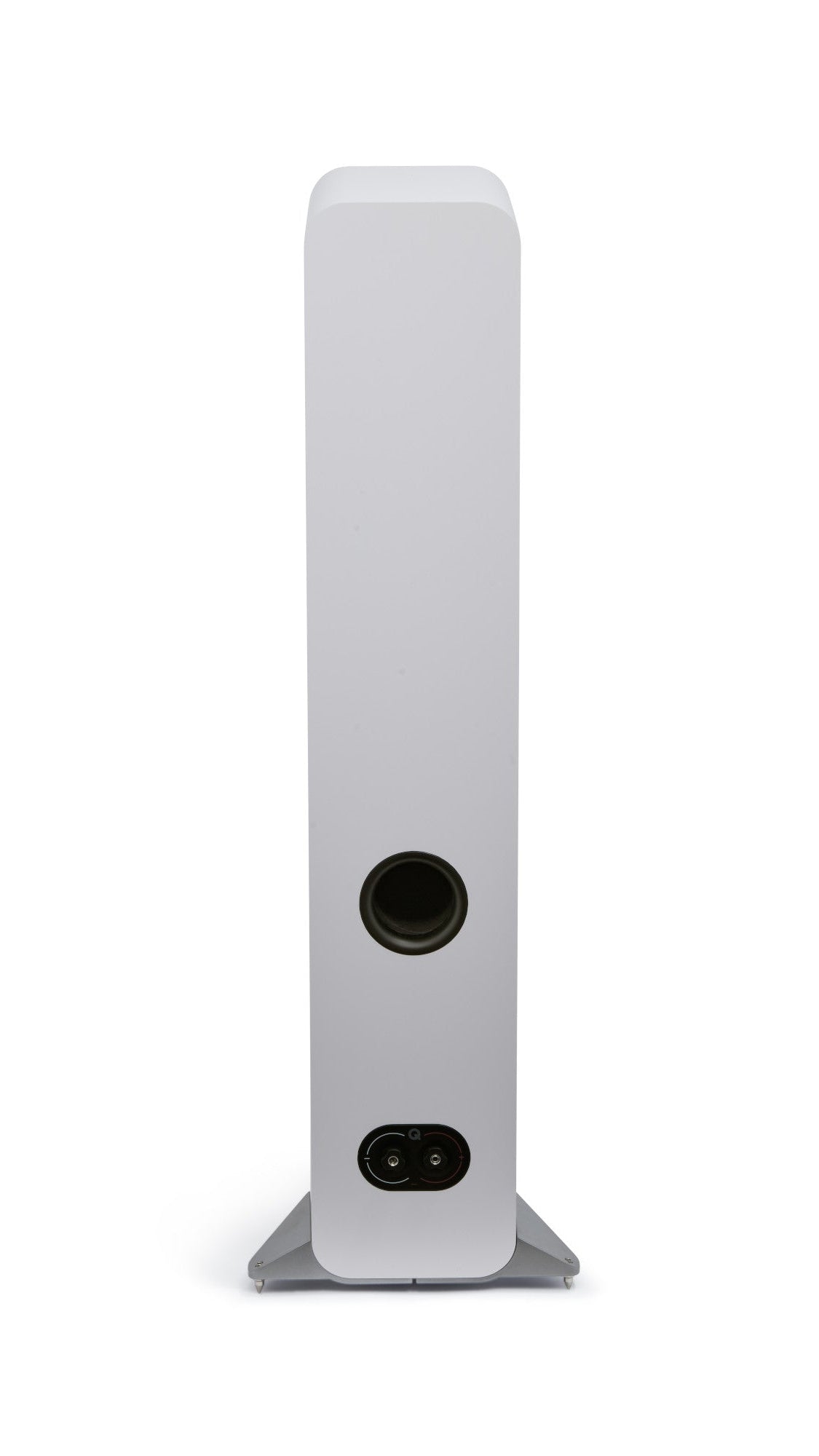 Q Acoustics 3040c Compact Floorstanding speaker rear view in white

