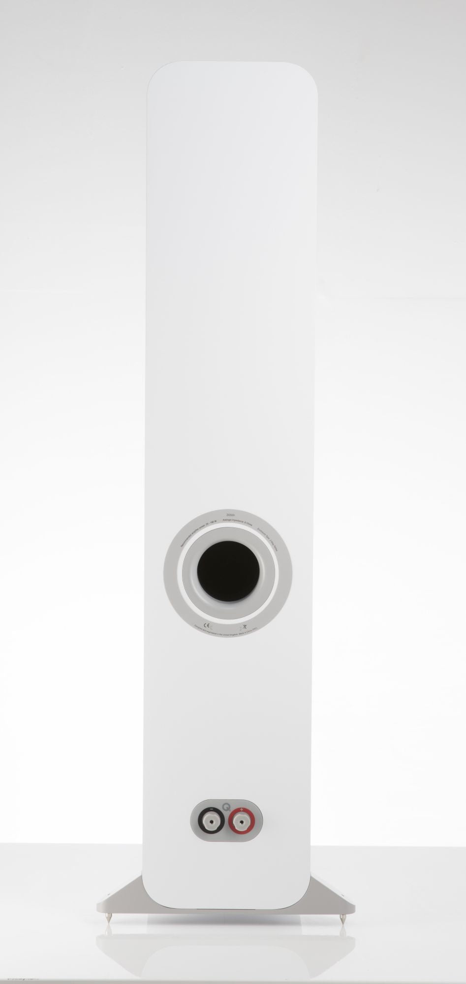 Q Acoustics 3050i Floorstanding Speaker rear view - Arctic White