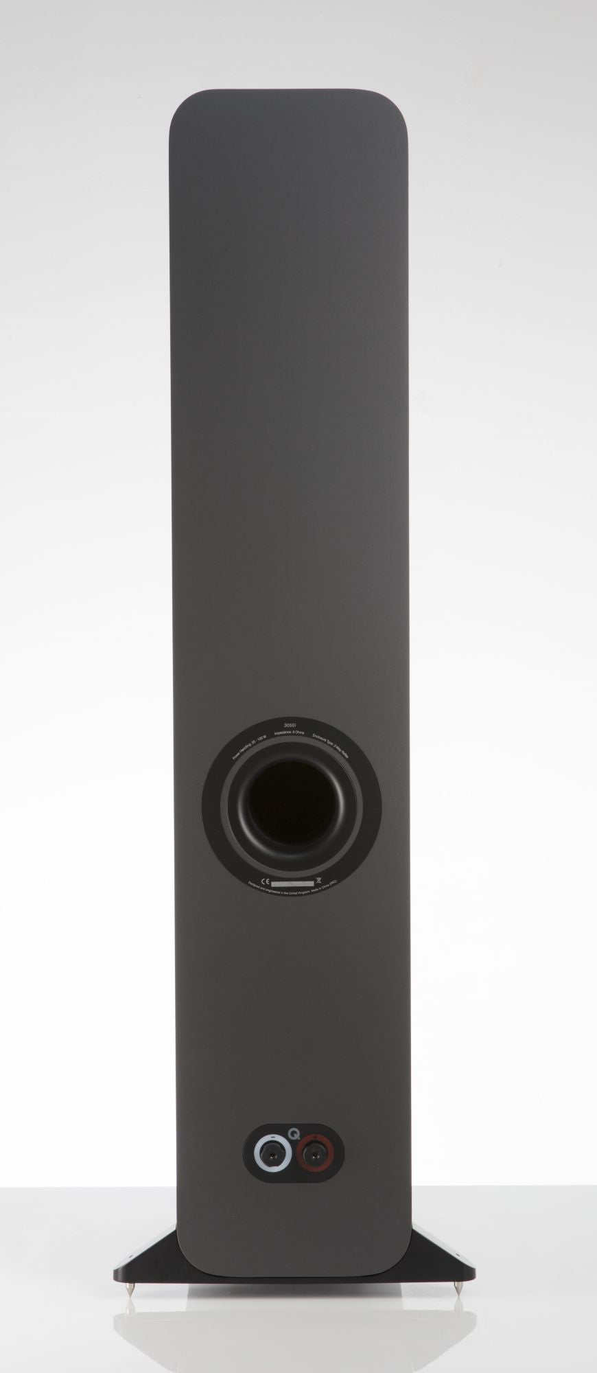 Q Acoustics 3050i Floorstanding Speaker rear view - Graphite Grey