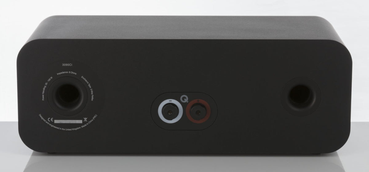 Q Acoustics 3090i Centre Speaker rear view - Carbon Black