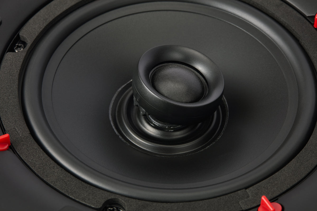 Q Acoustics Easyfit QI65CWE IPX4 rated Pair of inceiling speakers driver close up