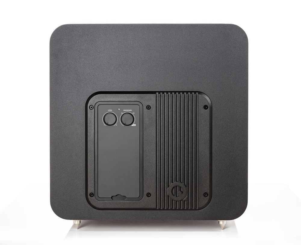 Q Acoustics QB12 12 inch subwoofer carbon black colour back panel
