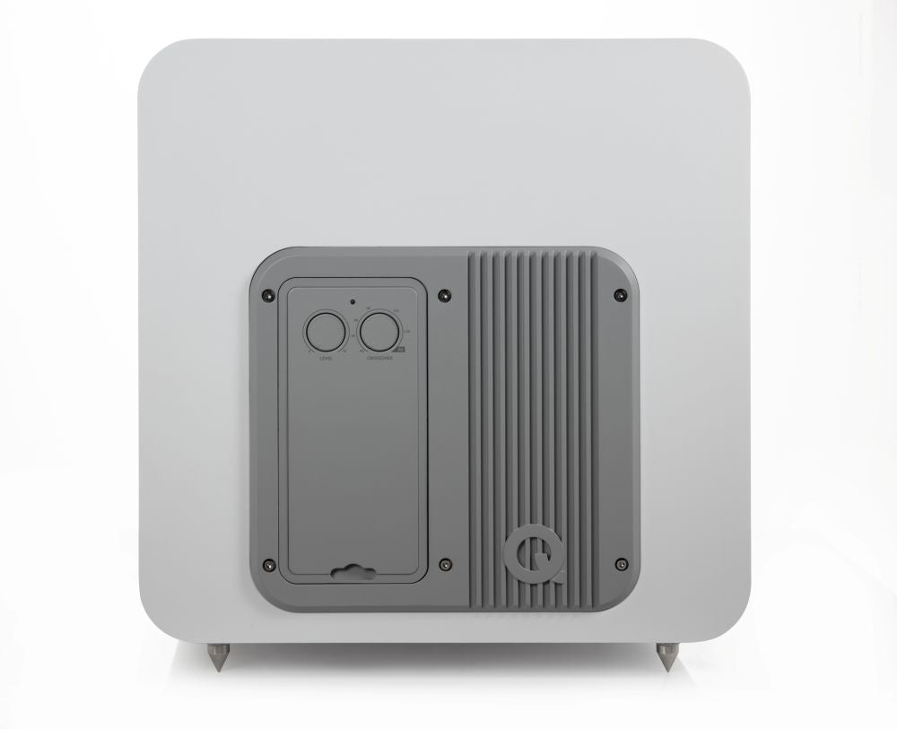 Q Acoustics QB12 12 inch subwoofer matt white colour back panel