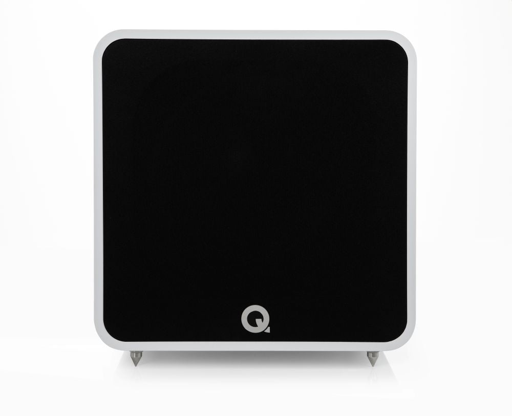 Q Acoustics QB12 12 inch subwoofer matt white colour front view