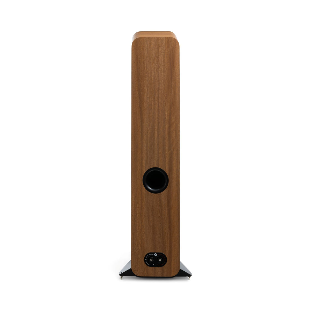 Q Acoustics 3050c floorstanding speakers back view - Pin Oak
