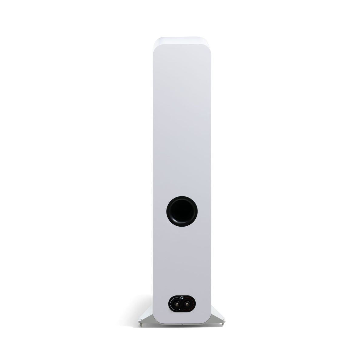 Q Acoustics 3050c floorstanding speakers back view - Satin White