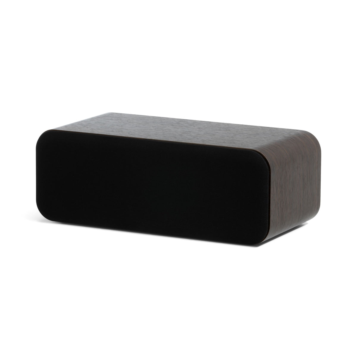 Q Acoustics 3090c centre speaker front angled view withgrille- Claro Walnut