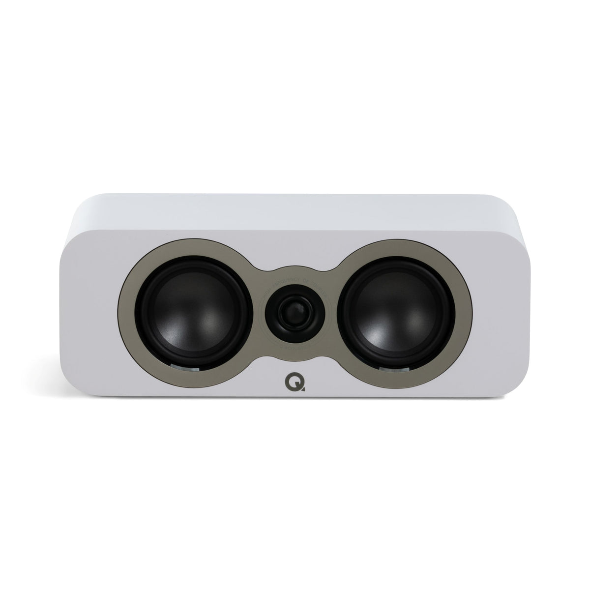 Q Acoustics 3090c centre speaker front  view without grille- Satin White