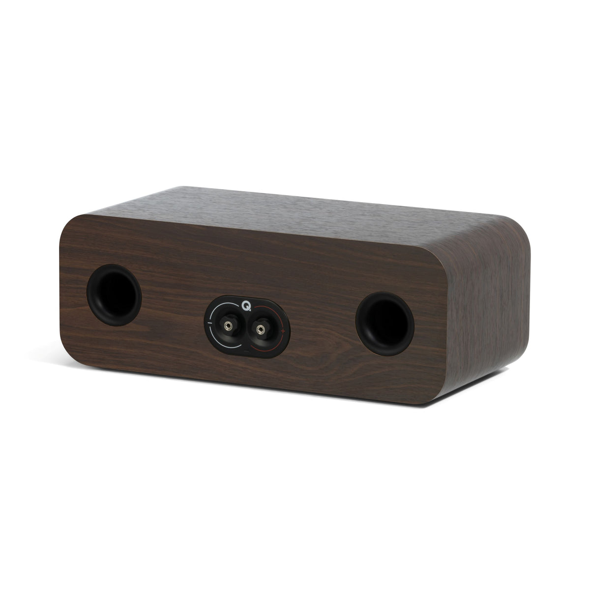 Q Acoustics 3090c centre speaker rear angled view- Claro Walnut